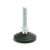 GN344 - Levelling feet, Foot plastic / Threaded stud steel, Type B, with nut, without rubber underlay
