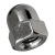 BN 514 - Hex domed cap nuts (Acorn nuts) (~DIN 1587), brass, nickel plated