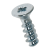 BN 20094 - Flat countersunk head screws with Pozidriv cross recess form Z, fully threaded (EJOT PT®; WN 1413), steel heat-treated 380 HV, zinc plated blue