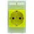 Plug socket module Germany yellow (VDE)