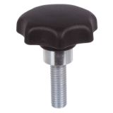 DIN6336-STGR-SCHR-TE - Star Knob Screws TE Similar to DIN 6336, Thermoplast