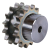 MAE-DKR-ZRENG-2X08B-1-C45-50HRC - Double-Sprockets ZRENG with hub for two Single-Strand Roller Chains DIN ISO 606 (ex DIN 8187), Teeth induction hardened , 2 x ISO 08 B-1, Pitch 1/2 x 5/16"