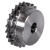 MAE-ZKR-ZRS-20B-2 - Double-Strand Sprockets, One-Sided Hub, ISO 20 B-2, Pitch 1 1/4 x 3/4", Material C45