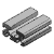 HFS8-5Y-2040 - HFS8 Series Aluminum Extrusions -Slot Width Mixed-
