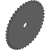 06B-1 (9,525 x 5,72 mm) - Plate wheels for simplex chain (DIN 8187 - ISO/R 606)