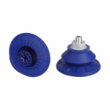 Bellows suction cup (round) for very dynamic handling of smooth and oily workpieces - SAB 80 NBR-60 G1/4-AG