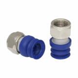 Bellows suction cup (round) for very dynamic handling of smooth and oily workpieces - SAB 22 NBR-60 G3/8-IG