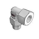 Adjustable elbow coupling with locking nut L-series - Whitworth tube thread, cylindrical, sealed by profile sealing ring PEFLEX