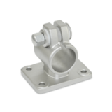 GN 146.5 Stainless Steel Flanged Connector Clamps, with 4 Mounting Holes