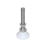 LPST - "LEVEL-IT"™ Leveling Mounts, Stainless Steel Threaded Stud Type, Type D2, Solid Delrin® plastic base, Inch