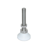 MLPST - "LEVEL-IT"™ Leveling Mounts, Stainless Steel Threaded Stud Type, Type D2, Solid Delrin® plastic base