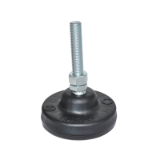 PM 500 - "PolyMount"™ Leveling Mounts, Steel, Plastic Base, Threaded Stud Type, Type A, Without pad