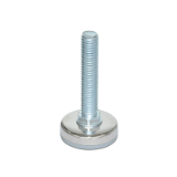 SN 946 - Willi Glide Leveling Mounts, Steel, Fixed Threaded Stud, Type E, with rubber pad, Inch